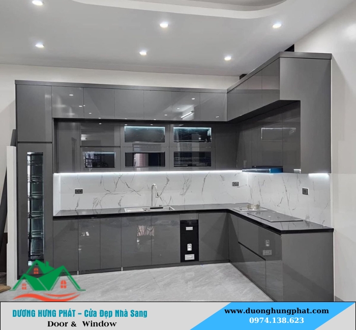 tủ bếp nhôm kính quận 1